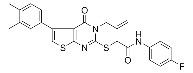 2-{[3-ALLYL-5-(3,4-DIMETHYLPHENYL)-4-OXO-3,4-DIHYDROTHIENO[2,3-D]PYRIMIDIN-2-YL]SULFANYL}-N-(4-FLUOROPHENYL)ACETAMIDE AldrichCPR