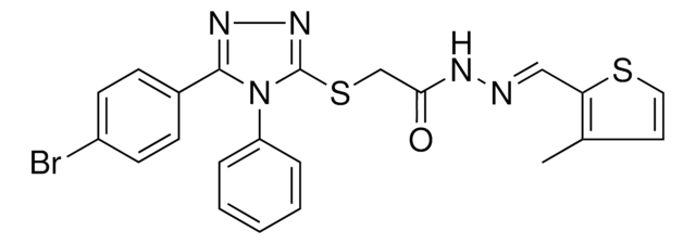 2-{[5-(4-BROMOPHENYL)-4-PHENYL-4H-1,2,4-TRIAZOL-3-YL]SULFANYL}-N'-[(E)-(3-METHYL-2-THIENYL)METHYLIDENE]ACETOHYDRAZIDE AldrichCPR