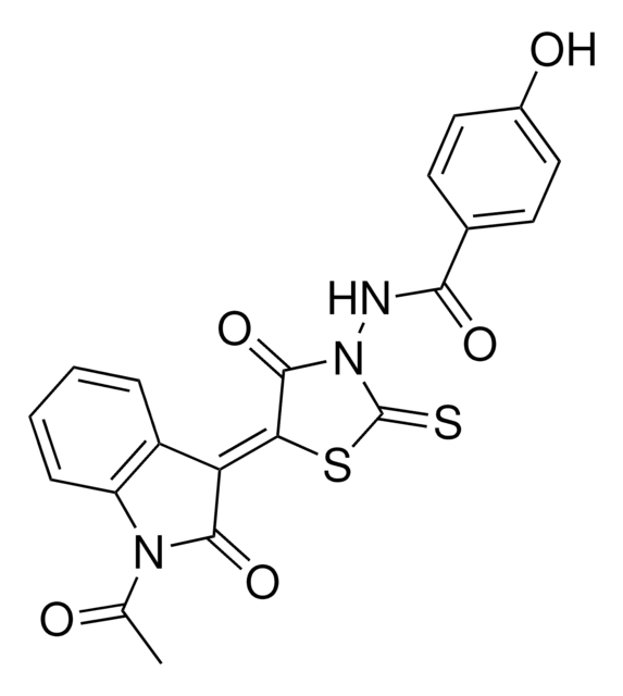 N-[(5Z)-5-(1-ACETYL-2-OXO-1,2-DIHYDRO-3H-INDOL-3-YLIDENE)-4-OXO-2-THIOXO-1,3-THIAZOLIDIN-3-YL]-4-HYDROXYBENZAMIDE AldrichCPR