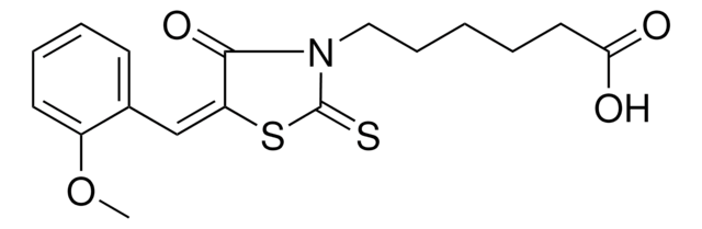 6-(5-(2-METHOXYBENZYLIDENE)-4-OXO-2-THIOXO-1,3-THIAZOLIDIN-3-YL)HEXANOIC ACID AldrichCPR