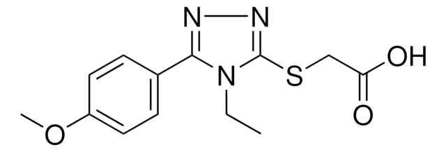 (4-ETHYL-5-(4-METHOXY-PHENYL)-4H-(1,2,4)TRIAZOL-3-YLSULFANYL)-ACETIC ACID AldrichCPR