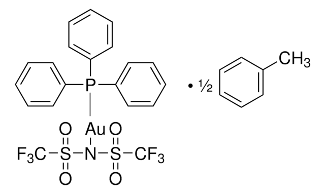 Bis(trifluoromethanesulfonyl)imidate(triphenylphosphine)gold (I) toluene adduct