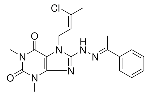 7-[(2Z)-3-CHLORO-2-BUTENYL]-1,3-DIMETHYL-8-[(2E)-2-(1-PHENYLETHYLIDENE)HYDRAZINO]-3,7-DIHYDRO-1H-PURINE-2,6-DIONE AldrichCPR