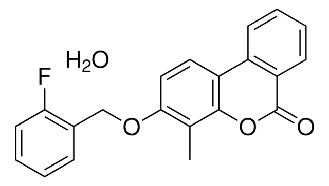 3-((2-FLUOROBENZYL)OXY)-4-METHYL-6H-BENZO(C)CHROMEN-6-ONE HYDRATE AldrichCPR