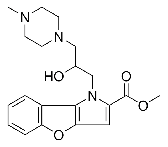 ME 1-(2-HO-3-(4-ME-1-PIPERAZINYL)PR)-1H-(1)BENZOFURO(3,2-B)PYRROLE-2-CARBOXYLATE AldrichCPR