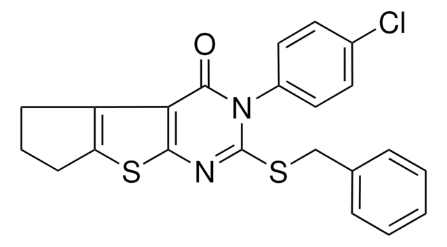 2-(BENZYLSULFANYL)-3-(4-CHLOROPHENYL)-3,5,6,7-TETRAHYDRO-4H-CYCLOPENTA[4,5]THIENO[2,3-D]PYRIMIDIN-4-ONE AldrichCPR