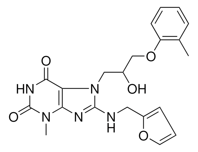 8-[(2-FURYLMETHYL)AMINO]-7-[2-HYDROXY-3-(2-METHYLPHENOXY)PROPYL]-3-METHYL-3,7-DIHYDRO-1H-PURINE-2,6-DIONE AldrichCPR