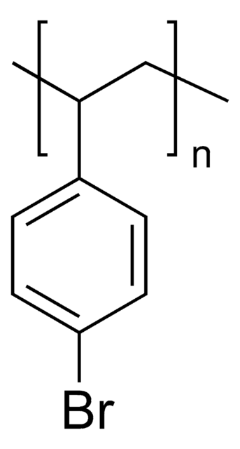 Bromopolystyrene extent of labeling: ~2.5&#160;mmol/g Br loading