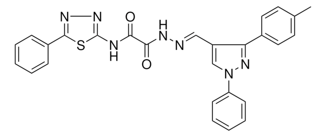 2-((2E)-2-{[3-(4-METHYLPHENYL)-1-PHENYL-1H-PYRAZOL-4-YL]METHYLENE}HYDRAZINO)-2-OXO-N-(5-PHENYL-1,3,4-THIADIAZOL-2-YL)ACETAMIDE AldrichCPR