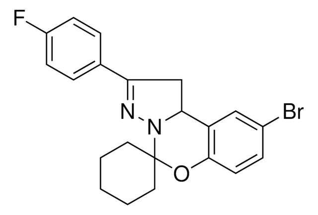 9-BROMO-2-(4-FLUOROPHENYL)-1,10B-DIHYDROSPIRO[BENZO[E]PYRAZOLO[1,5-C][1,3]OXAZINE-5,1'-CYCLOHEXANE] AldrichCPR