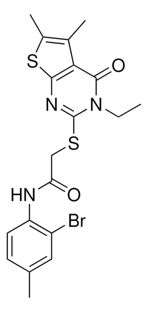 N-(2-BROMO-4-METHYLPHENYL)-2-[(3-ETHYL-5,6-DIMETHYL-4-OXO-3,4-DIHYDROTHIENO[2,3-D]PYRIMIDIN-2-YL)SULFANYL]ACETAMIDE AldrichCPR