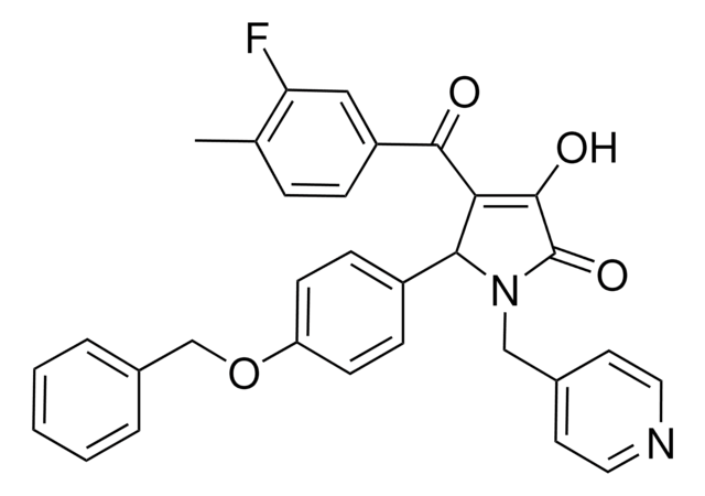 5-[4-(BENZYLOXY)PHENYL]-4-(3-FLUORO-4-METHYLBENZOYL)-3-HYDROXY-1-(4-PYRIDINYLMETHYL)-1,5-DIHYDRO-2H-PYRROL-2-ONE AldrichCPR