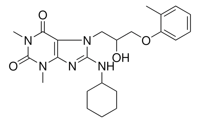 8-(CYCLOHEXYLAMINO)-7-[2-HYDROXY-3-(2-METHYLPHENOXY)PROPYL]-1,3-DIMETHYL-3,7-DIHYDRO-1H-PURINE-2,6-DIONE AldrichCPR