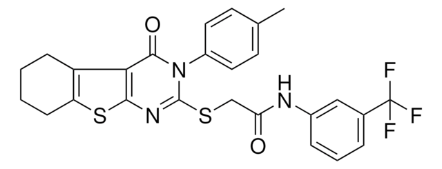 2-{[3-(4-METHYLPHENYL)-4-OXO-3,4,5,6,7,8-HEXAHYDRO[1]BENZOTHIENO[2,3-D]PYRIMIDIN-2-YL]SULFANYL}-N-[3-(TRIFLUOROMETHYL)PHENYL]ACETAMIDE AldrichCPR