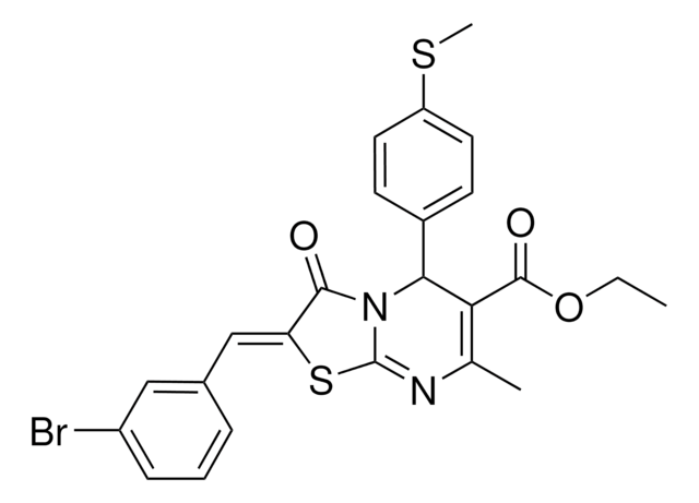 ETHYL (2Z)-2-(3-BROMOBENZYLIDENE)-7-METHYL-5-[4-(METHYLSULFANYL)PHENYL]-3-OXO-2,3-DIHYDRO-5H-[1,3]THIAZOLO[3,2-A]PYRIMIDINE-6-CARBOXYLATE AldrichCPR