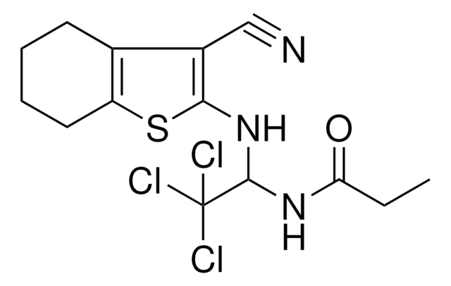 N-{2,2,2-TRICHLORO-1-[(3-CYANO-4,5,6,7-TETRAHYDRO-1-BENZOTHIEN-2-YL)AMINO]ETHYL}PROPANAMIDE AldrichCPR