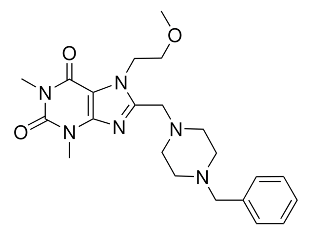 8-[(4-BENZYL-1-PIPERAZINYL)METHYL]-7-(2-METHOXYETHYL)-1,3-DIMETHYL-3,7-DIHYDRO-1H-PURINE-2,6-DIONE AldrichCPR