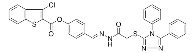 4-[(E)-(2-{2-[(4,5-DIPHENYL-4H-1,2,4-TRIAZOL-3-YL)SULFANYL]ACETYL}HYDRAZONO)METHYL]PHENYL 3-CHLORO-1-BENZOTHIOPHENE-2-CARBOXYLATE AldrichCPR