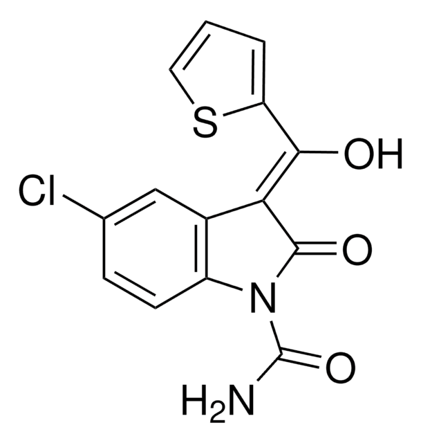 (3Z)-5-CHLORO-3-[HYDROXY(2-THIENYL)METHYLENE]-2-OXO-2,3-DIHYDRO-1H-INDOLE-1-CARBOXAMIDE AldrichCPR