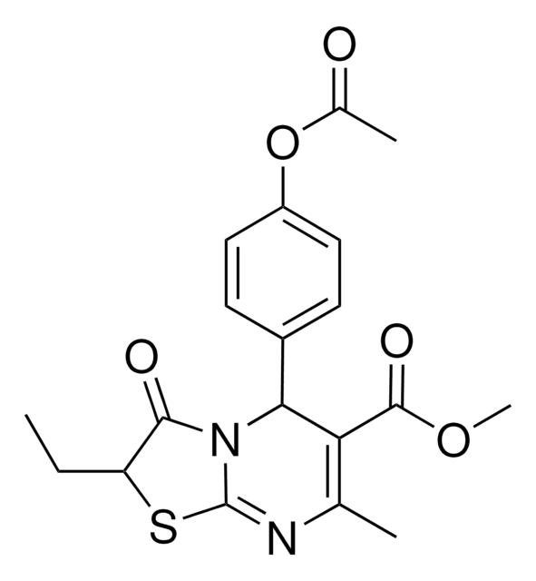 METHYL 5-[4-(ACETYLOXY)PHENYL]-2-ETHYL-7-METHYL-3-OXO-2,3-DIHYDRO-5H-[1,3]THIAZOLO[3,2-A]PYRIMIDINE-6-CARBOXYLATE AldrichCPR