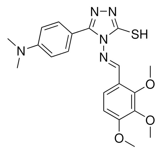 5-[4-(DIMETHYLAMINO)PHENYL]-4-{[(E)-(2,3,4-TRIMETHOXYPHENYL)METHYLIDENE]AMINO}-4H-1,2,4-TRIAZOL-3-YL HYDROSULFIDE AldrichCPR