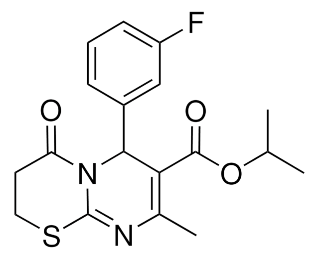 ISOPROPYL 6-(3-FLUOROPHENYL)-8-METHYL-4-OXO-3,4-DIHYDRO-2H,6H-PYRIMIDO[2,1-B][1,3]THIAZINE-7-CARBOXYLATE AldrichCPR