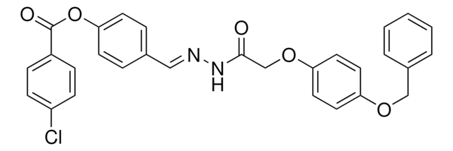 4-(2-((4-(BENZYLOXY)PHENOXY)ACETYL)CARBOHYDRAZONOYL)PHENYL 4-CHLOROBENZOATE AldrichCPR