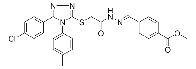 METHYL 4-{(E)-[({[5-(4-CHLOROPHENYL)-4-(4-METHYLPHENYL)-4H-1,2,4-TRIAZOL-3-YL]SULFANYL}ACETYL)HYDRAZONO]METHYL}BENZOATE AldrichCPR