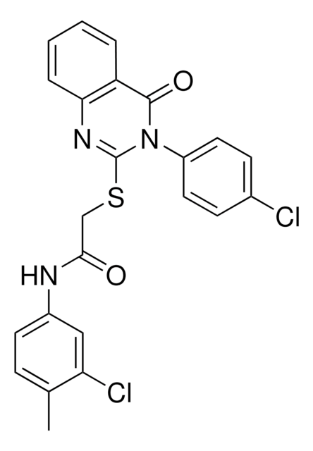 N-(3-CHLORO-4-METHYLPHENYL)-2-{[3-(4-CHLOROPHENYL)-4-OXO-3,4-DIHYDRO-2-QUINAZOLINYL]SULFANYL}ACETAMIDE AldrichCPR