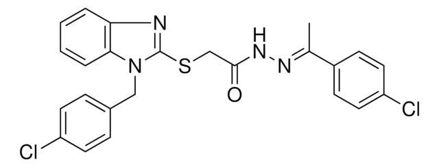 2-{[1-(4-CHLOROBENZYL)-1H-BENZIMIDAZOL-2-YL]SULFANYL}-N'-[(E)-1-(4-CHLOROPHENYL)ETHYLIDENE]ACETOHYDRAZIDE AldrichCPR