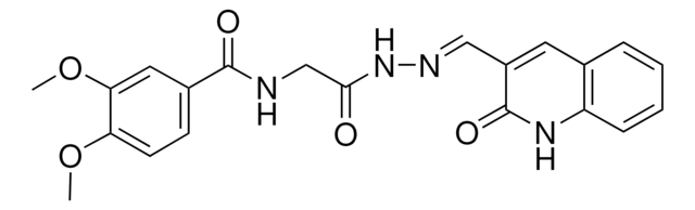 3,4-DIMETHOXY-N-(2-OXO-2-(2-((2-OXO-1,2-DIHYDRO-3-QUINOLINYL)METHYLENE)HYDRAZINO)ETHYL)BENZAMIDE AldrichCPR