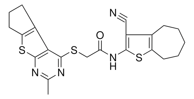 N-(3-CYANO-5,6,7,8-TETRAHYDRO-4H-CYCLOHEPTA[B]THIEN-2-YL)-2-[(2-METHYL-6,7-DIHYDRO-5H-CYCLOPENTA[4,5]THIENO[2,3-D]PYRIMIDIN-4-YL)SULFANYL]ACETAMIDE AldrichCPR