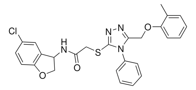 N-(5-CHLORO-2,3-DIHYDRO-1-BENZOFURAN-3-YL)-2-([5-[(2-METHYLPHENOXY)METHYL]-4-PHENYL-4H-1,2,4-TRIAZOL-3-YL]SULFANYL)ACETAMIDE AldrichCPR