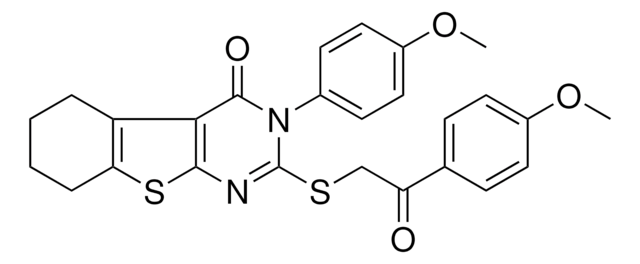 3-(4-METHOXYPHENYL)-2-{[2-(4-METHOXYPHENYL)-2-OXOETHYL]SULFANYL}-5,6,7,8-TETRAHYDRO[1]BENZOTHIENO[2,3-D]PYRIMIDIN-4(3H)-ONE AldrichCPR