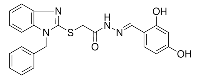 2-[(1-BENZYL-1H-BENZIMIDAZOL-2-YL)SULFANYL]-N'-[(E)-(2,4-DIHYDROXYPHENYL)METHYLIDENE]ACETOHYDRAZIDE AldrichCPR