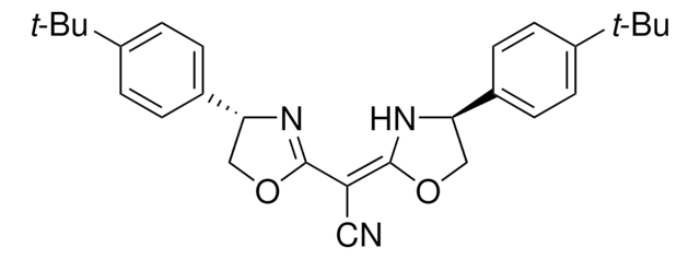 (4S)-(+)-4-[4-(tert-butyl)phenyl]-&#945;-[(4S)-4-[4-(tert-butyl)phenyl]-2-oxazolidinylidene]-2-oxazolineacetonitrile 97%