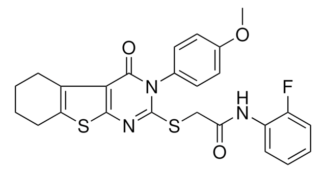 N-(2-FLUOROPHENYL)-2-{[3-(4-METHOXYPHENYL)-4-OXO-3,4,5,6,7,8-HEXAHYDRO[1]BENZOTHIENO[2,3-D]PYRIMIDIN-2-YL]SULFANYL}ACETAMIDE AldrichCPR