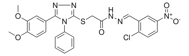 N'-[(E)-(2-CHLORO-5-NITROPHENYL)METHYLIDENE]-2-{[5-(3,4-DIMETHOXYPHENYL)-4-PHENYL-4H-1,2,4-TRIAZOL-3-YL]SULFANYL}ACETOHYDRAZIDE AldrichCPR