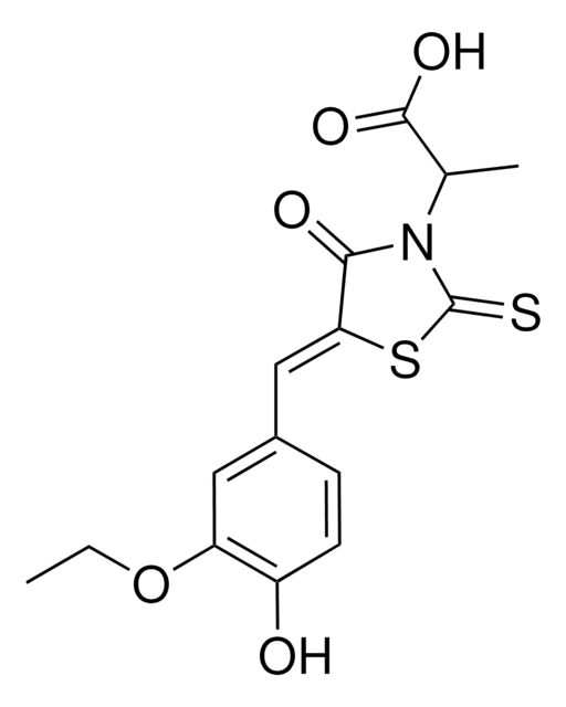 2-[(5Z)-5-(3-ETHOXY-4-HYDROXYBENZYLIDENE)-4-OXO-2-THIOXO-1,3-THIAZOLIDIN-3-YL]PROPANOIC ACID AldrichCPR