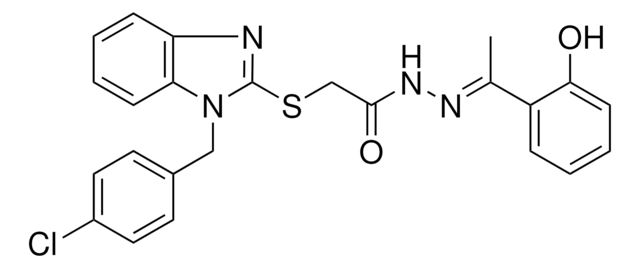 2-{[1-(4-CHLOROBENZYL)-1H-BENZIMIDAZOL-2-YL]SULFANYL}-N'-[(E)-1-(2-HYDROXYPHENYL)ETHYLIDENE]ACETOHYDRAZIDE AldrichCPR