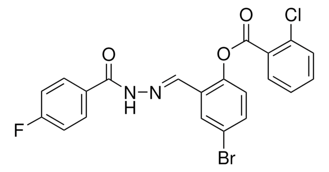 4-BROMO-2-(2-(4-FLUOROBENZOYL)CARBOHYDRAZONOYL)PHENYL 2-CHLOROBENZOATE AldrichCPR