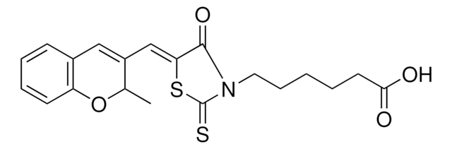 6-{(5Z)-5-[(2-METHYL-2H-CHROMEN-3-YL)METHYLENE]-4-OXO-2-THIOXO-1,3-THIAZOLIDIN-3-YL}HEXANOIC ACID AldrichCPR