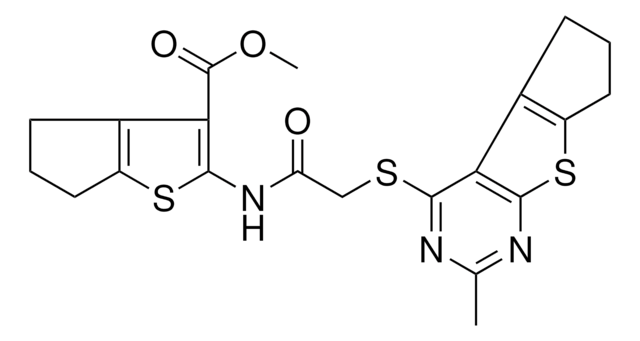 METHYL 2-({[(2-METHYL-6,7-DIHYDRO-5H-CYCLOPENTA[4,5]THIENO[2,3-D]PYRIMIDIN-4-YL)SULFANYL]ACETYL}AMINO)-5,6-DIHYDRO-4H-CYCLOPENTA[B]THIOPHENE-3-CARBOXYLATE AldrichCPR