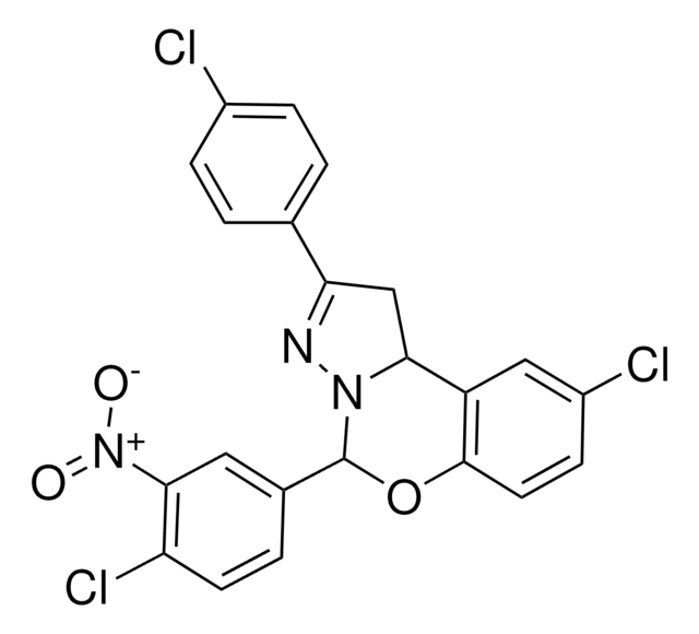 9-CHLORO-5-(4-CHLORO-3-NITROPHENYL)-2-(4-CHLOROPHENYL)-1,10B-DIHYDROPYRAZOLO[1,5-C][1,3]BENZOXAZINE AldrichCPR