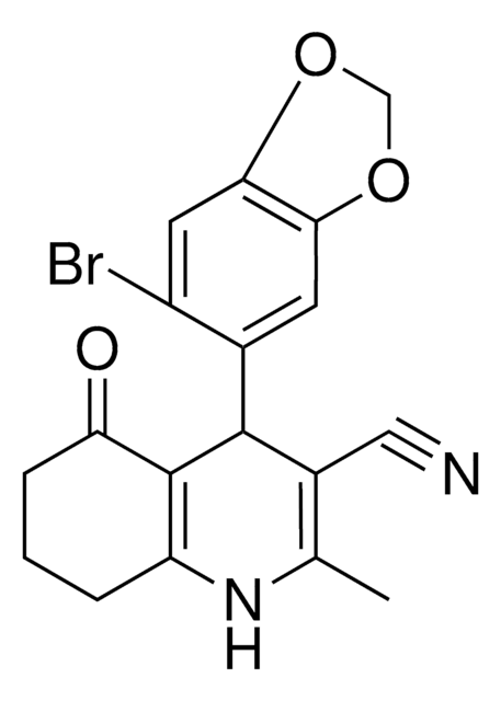 4-(6-BROMO-1,3-BENZODIOXOL-5-YL)-2-METHYL-5-OXO-1,4,5,6,7,8-HEXAHYDRO-3-QUINOLINECARBONITRILE AldrichCPR