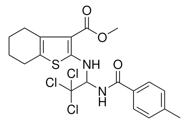 METHYL 2-({2,2,2-TRICHLORO-1-[(4-METHYLBENZOYL)AMINO]ETHYL}AMINO)-4,5,6,7-TETRAHYDRO-1-BENZOTHIOPHENE-3-CARBOXYLATE AldrichCPR