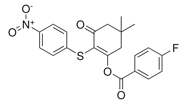 4-F-BENZOIC ACID 5,5-DI-ME-2-(4-NITRO-PHENYLSULFANYL)3-OXO-CYCLOHEX-1-ENYL ESTER AldrichCPR