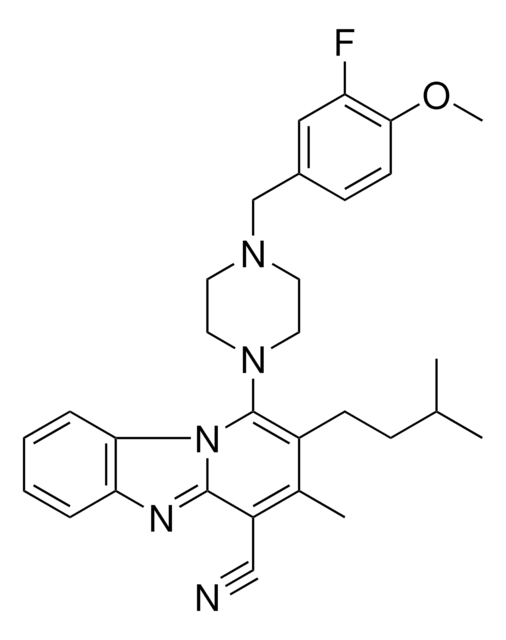 1-[4-(3-FLUORO-4-METHOXYBENZYL)-1-PIPERAZINYL]-2-ISOPENTYL-3-METHYLPYRIDO[1,2-A]BENZIMIDAZOLE-4-CARBONITRILE AldrichCPR