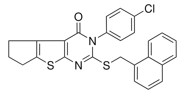 3-(4-CHLOROPHENYL)-2-[(1-NAPHTHYLMETHYL)SULFANYL]-3,5,6,7-TETRAHYDRO-4H-CYCLOPENTA[4,5]THIENO[2,3-D]PYRIMIDIN-4-ONE AldrichCPR