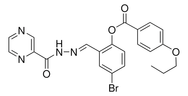 4-BROMO-2-(2-(2-PYRAZINYLCARBONYL)CARBOHYDRAZONOYL)PHENYL 4-PROPOXYBENZOATE AldrichCPR